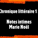 La chronique littéraire (1) : Notes Intimes, Marie Noël