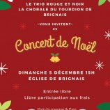 Concert de Noël chorale du Tourdion – Dimanche 5 Décembre 15h00 à l’église de Brignais