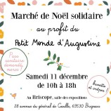 Marché de Noël au profit du « Petit monde d’Augustine » – samedi 11 décembre