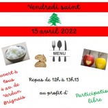 Vendredi Saint: bol de riz à la maison paroissiale de Brignais au profit d’urgence Liban