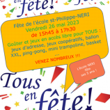 <strong>Kermesse de l’école Saint Philippe Néri- vendredi 26 mai !</strong>