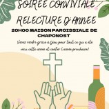 Mardi 11 Juin 20h- soirée de relecture d’année pour les paroissiens de Chaponost 